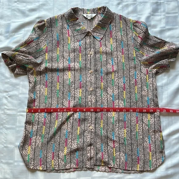 Revedor Button Up Pink Striped Blouse - Picture 5 of 12